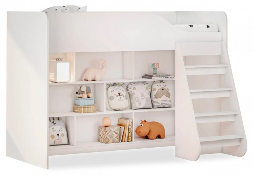 Кровать-чердак Трио,белый. Фото №1