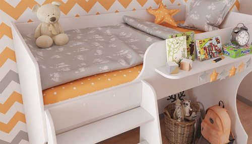 Кровать-чердак Polini Kids Dream 1700, белый. Фото №6