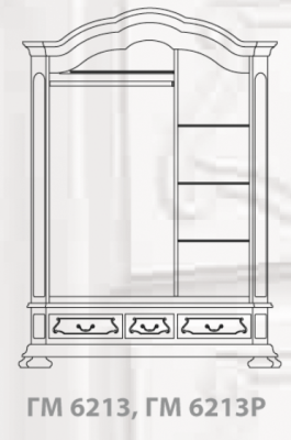 Шкаф для платья и белья Босфор-Люкс ГМ 6213Р фото Шкаф для платья и белья Босфор-Люкс ГМ 6213Р. Фото №2