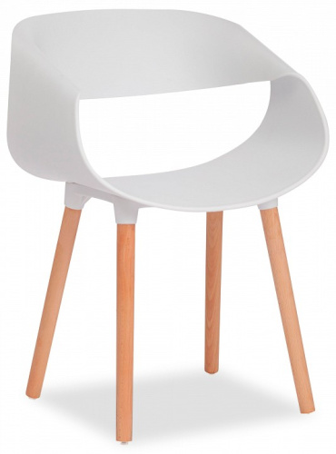 Стул  QXX  (mod. C1058) пластик/дерево, 54 х 56 х 78 см, белый 018 /натуральный  (поставляется по 4 шт) фото Стул  QXX  (mod. C1058) пластик/дерево, 54 х 56 х 78 см, белый 018 /натуральный  (поставляется по 4 шт). Фото №1