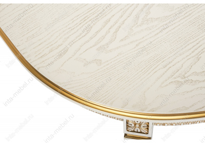 Стол деревянный Aviano молочный с патиной. Фото