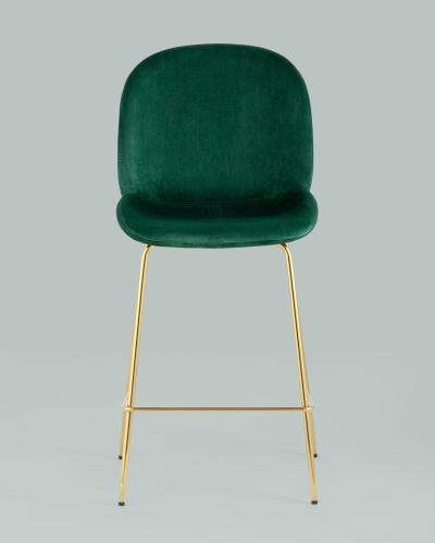 Стул полубарный Beetle со спинкой изумрудный. Фото №5