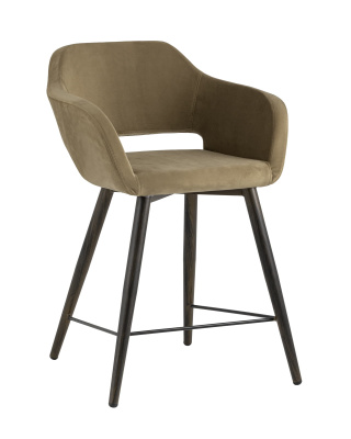 Стул полубарный Саймон велюр капучино. Фото