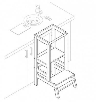 Подставка детская Polini Kids Step, белый. Фото
